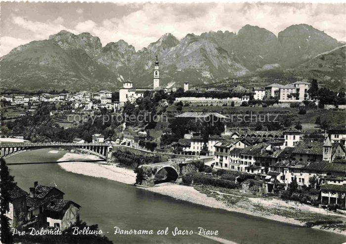 Belluno Veneto IT Panorama col Sacro Piave
