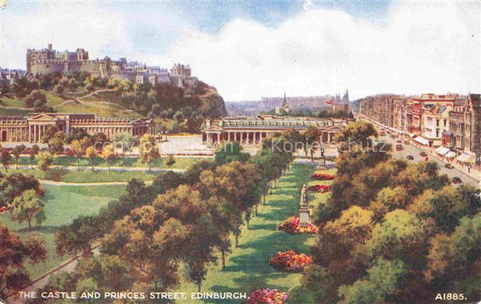 EDINBURGH  SCOTLAND UK The Castle and Princes Street
