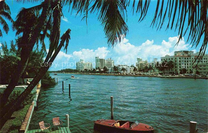 Miami Beach Florida USA Hotel Row and Indian Creek