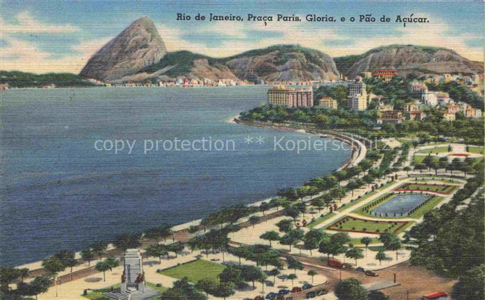 RIO DE JANEIRO Brazil Praca Paris Gloria e o Pao de Acucar
