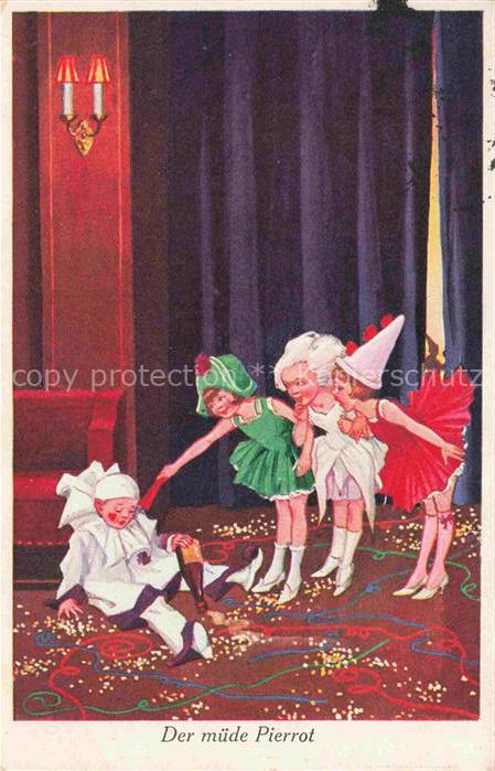 Clown Payaso Zircus Cirque-- Der muede Pierrot WssB Nr. 9560/2