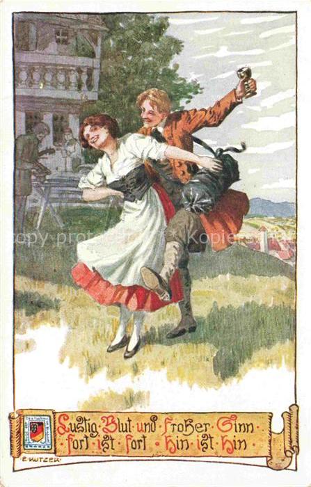 KUTZER Ernst (1880-1965) Kuenstlerkarte Nr. 19 Bund der Deutsche Niederoesterrei