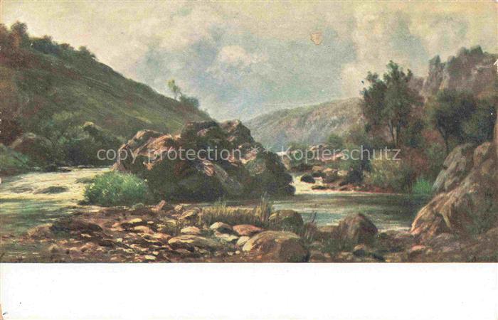 KIRNIG Alois Kuenstlerkarte Der Lochstein bei Raaden