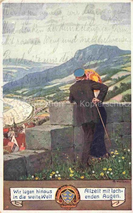 KUTZER Ernst (1880-1965) Kuenstlerkarte Nr. 92 Bund der Deutsche Niederoesterrei