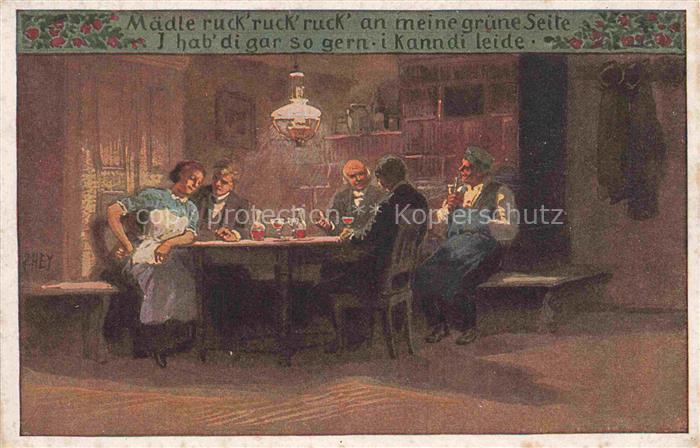 HEY Paul (1867-1952) Kuenstlerkarte Nr. 67 Maedle ruck ruck ruck an meine Seite