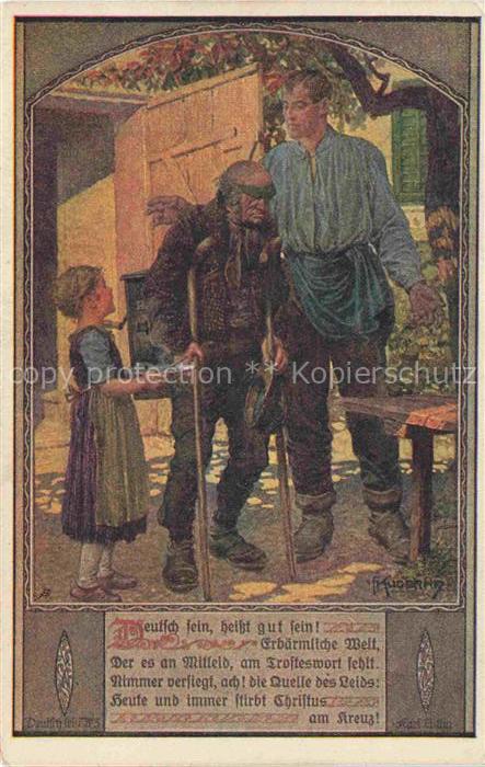 Schulverein Deutscher Nr. 805 Blind Mann Kind