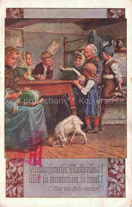 Schulverein Deutscher Nr. 792 Vorlese Stunde Kinder Ziege