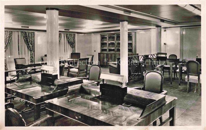 Dampfer Oceanliner Liberte Salon de lecture correspondence classe cabine