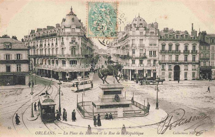 STRAssENBAHN Tramway-- Orleans Place Martroi Rue de la Republique