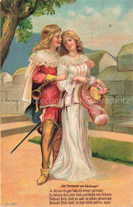 Trompeter von Saeckingen SCHEFFEL Ser. 3001 Hut Frau Liebe
