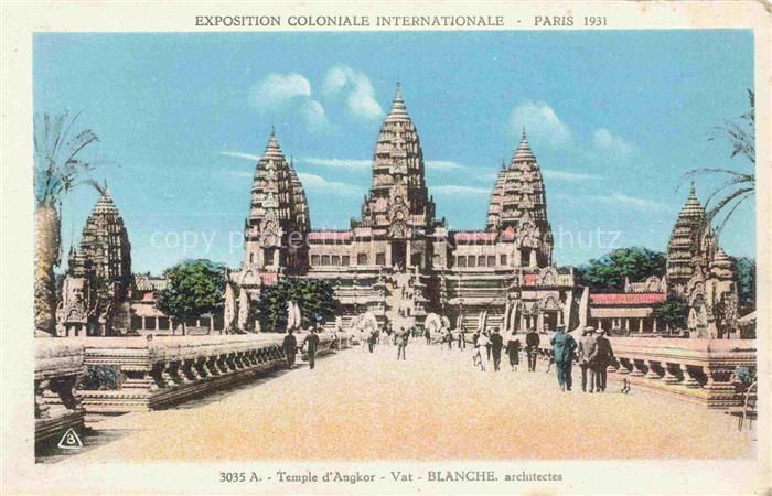 Exposition Coloniale Paris 1931 Temple Angkor Vat Blanche