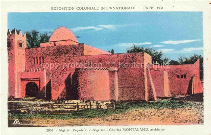Exposition Coloniale Paris 1931 Algerie Facade Sud Algerien Cahrles Montaland