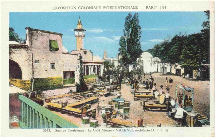 Exposition Coloniale Paris 1931 Le Cafe Maure Valensi