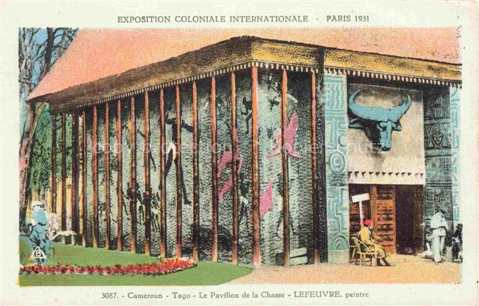 Exposition Coloniale Paris 1931 Cameroun Tego Pavillon Chasse