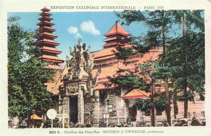 Exposition Coloniale Paris 1931 Pavillon des Pays Bas Moojet Zweedijk