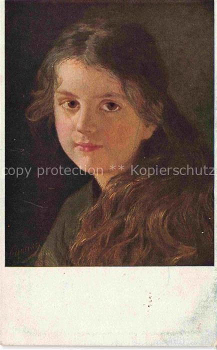 SCHAUss F. Kuenstlerkarte Gretel Maedchen