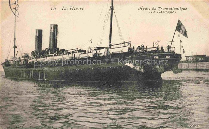 Dampfer Binnenschifffahrt Le Havre Transatlantique La Gascogne