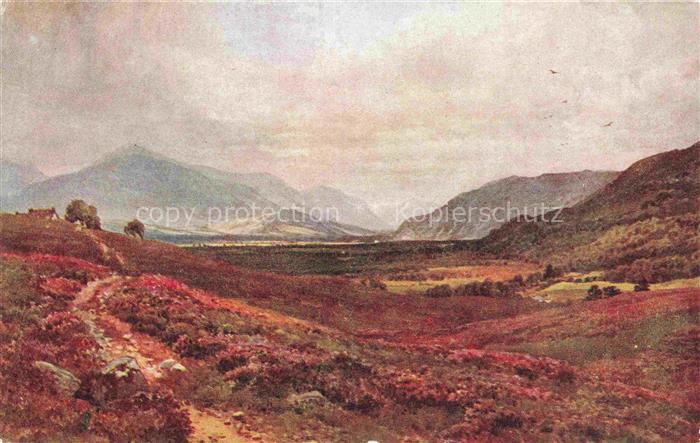 PALMER Sutton Harold (1854-1933) Kuenstlerkarte UK The Grampians Boat of Garten