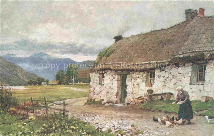 PALMER Sutton Harold (1854-1933) Kuenstlerkarte UK Croft near Loch Etive Argylls