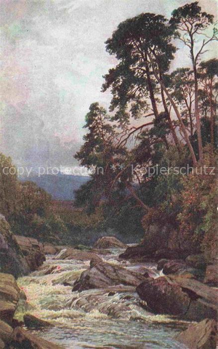 PALMER Sutton Harold (1854-1933) Kuenstlerkarte UK Dochart Killin Perthshire