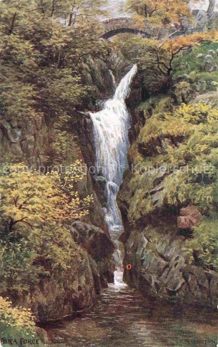 ARQ QUINTON Alfred Robert (1853-1934) Kuenstlerkarte Nr. Aira Force Important Pr