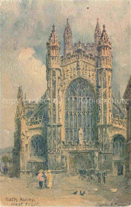 Verlag Tucks Oilette Serie Nr. 4014 Bath Abbey West Front
