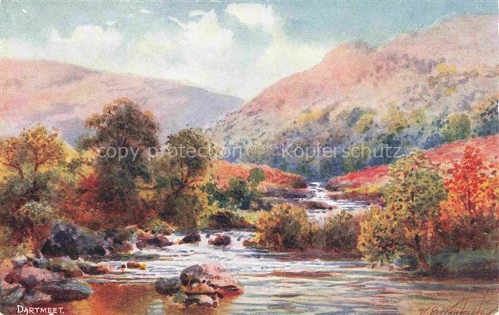 WIMBUSH Henry Bowser (1858-1943) Kuenstlerkarte UK Dartmeet