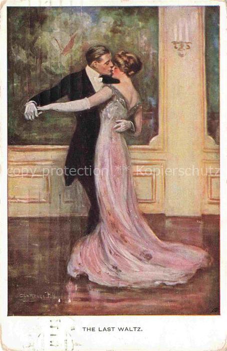 UNDERWOOD Clarence F. (1871-1929) Kuenstlerkarte MUNK The Last Walz M.M. Vienne