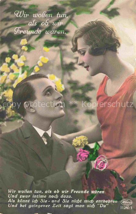 Foto Weco Nr. 11280/3 Freunde Paar Rose
