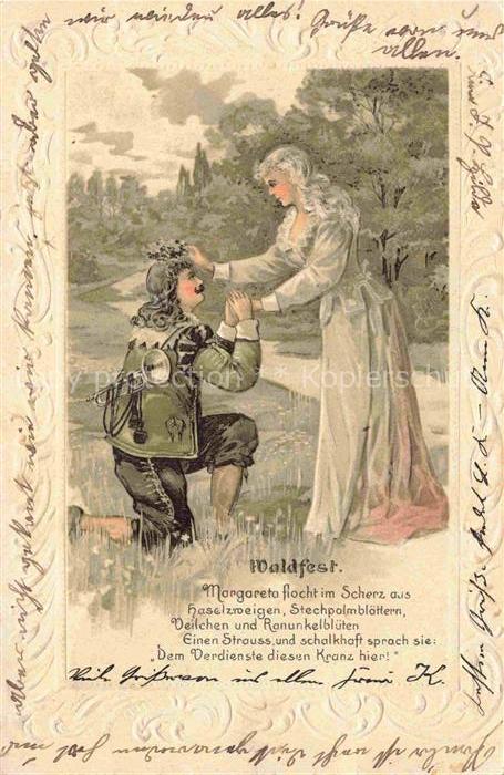 Trompeter von Saeckingen SCHEFFEL Waldfest Litho