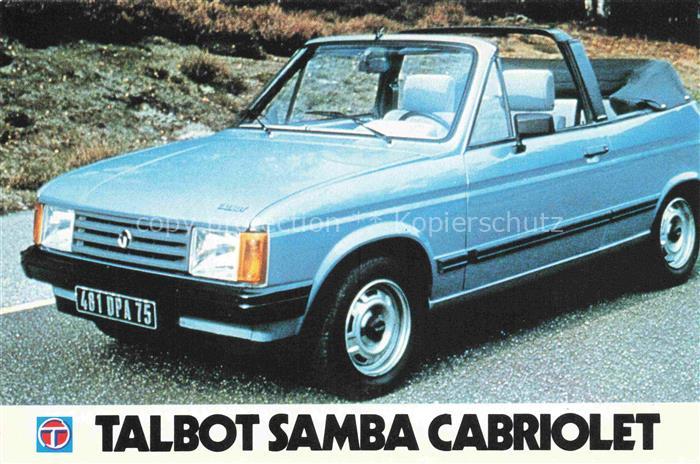 TALBOT Autos Cars Voitures Samba Cabriolet