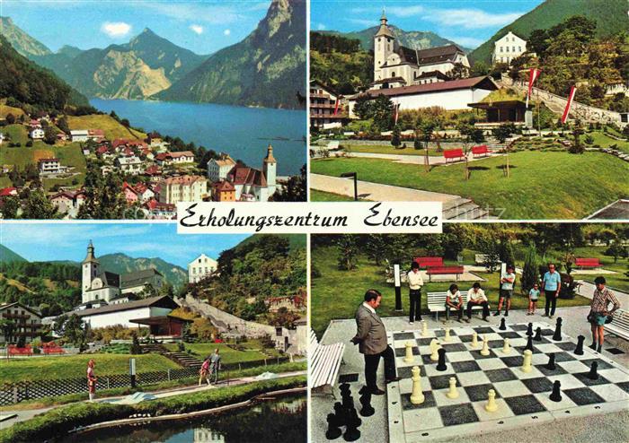 Schach Chess Echecs (auf Postkarte)-- Ebensee