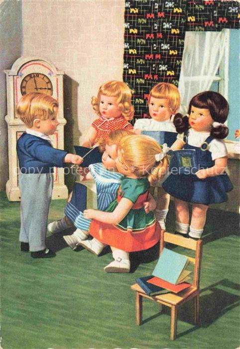 Puppe Doll Poupee Kinderspielzeug Schule