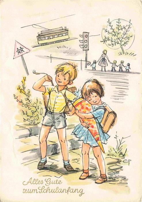 Schule School Ecole Escuela Scuola-- Schulanfang Zuckertuete