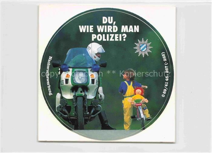Polizei Police Policia-- Kind Motorrad
