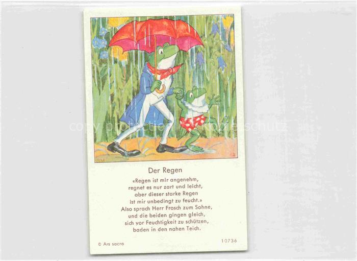 IBM BOHATTA-MORPURGO Ida (1900-1992) Kuenstlerkarte Nr. 10736 Der Regen Frosch