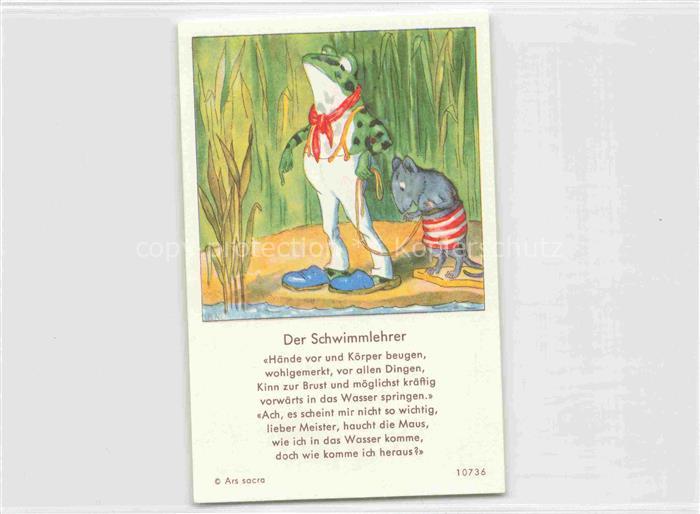 IBM BOHATTA-MORPURGO Ida (1900-1992) Kuenstlerkarte Nr. 10736 Der Schwimmlehrer