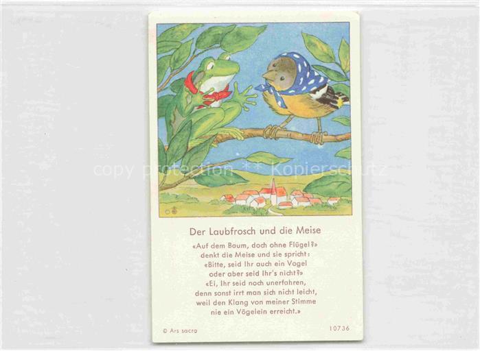 IBM BOHATTA-MORPURGO Ida (1900-1992) Kuenstlerkarte Nr. 10736 Der Laubfrosch und