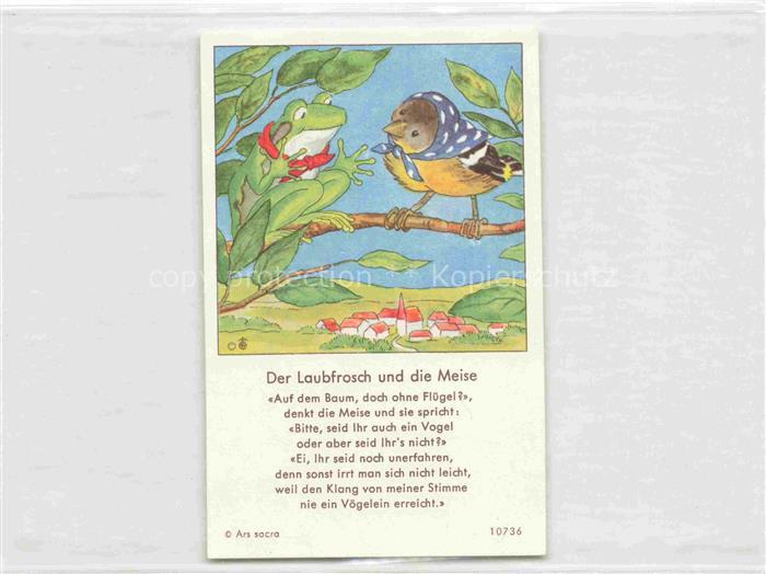 IBM BOHATTA-MORPURGO Ida (1900-1992) Kuenstlerkarte Nr. 10736 Der Laubfrosch und