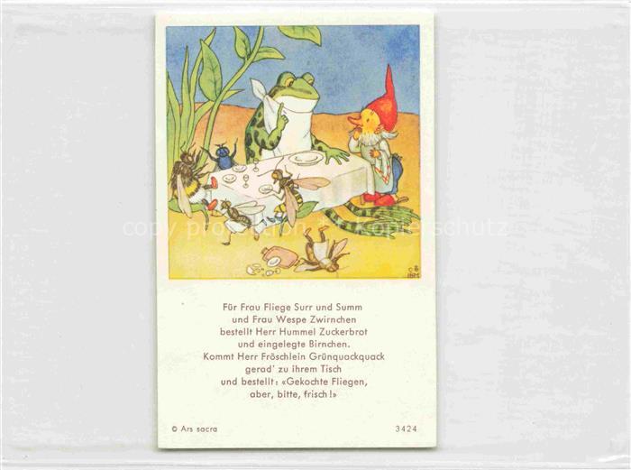 IBM BOHATTA-MORPURGO Ida (1900-1992) Kuenstlerkarte Nr. 3424 Fuer Frau Fliegen S