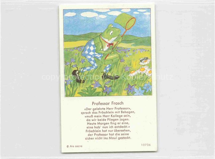 IBM BOHATTA-MORPURGO Ida (1900-1992) Kuenstlerkarte Nr. 10736 Professor Frosch