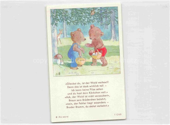 IBM BOHATTA-MORPURGO Ida (1900-1992) Kuenstlerkarte Nr. 11268 Wald verhext Baere