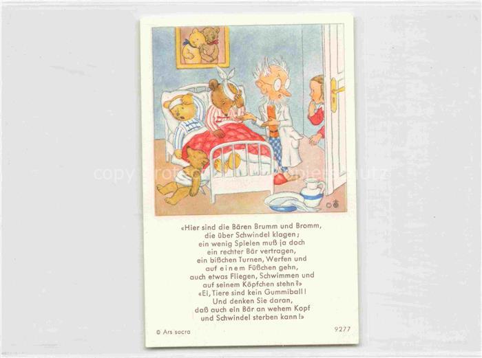 IBM BOHATTA-MORPURGO Ida (1900-1992) Kuenstlerkarte Baeren Brumm Bromm schwindel