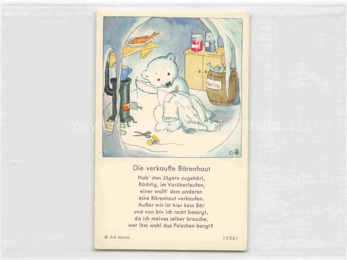 IBM BOHATTA-MORPURGO Ida (1900-1992) Kuenstlerkarte Nr. 10861 Die verkaufte Baer