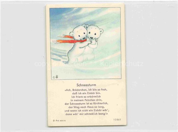 IBM BOHATTA-MORPURGO Ida (1900-1992) Kuenstlerkarte Nr. 10861 Schneesturm