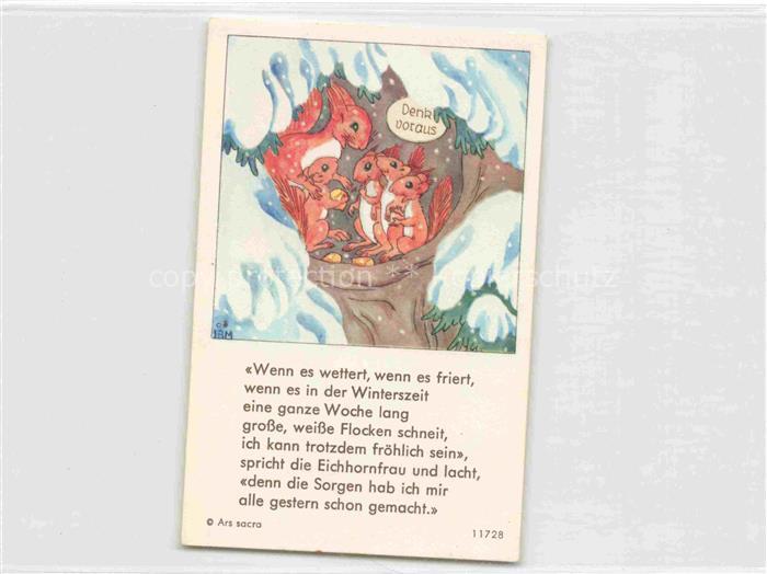 IBM BOHATTA-MORPURGO Ida (1900-1992) Kuenstlerkarte Nr. 11728 Denk voraus Winter