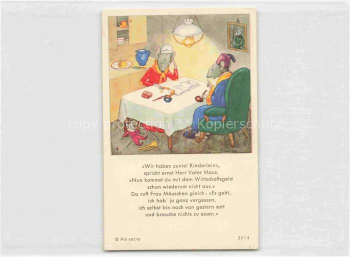IBM BOHATTA-MORPURGO Ida (1900-1992) Kuenstlerkarte Nr. 3914 Mau Wirtschaftsgeld