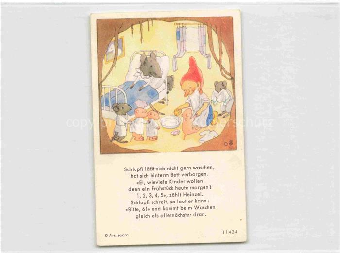 IBM BOHATTA-MORPURGO Ida (1900-1992) Kuenstlerkarte Nr. 11424 Schlupfi Zwerg Mae