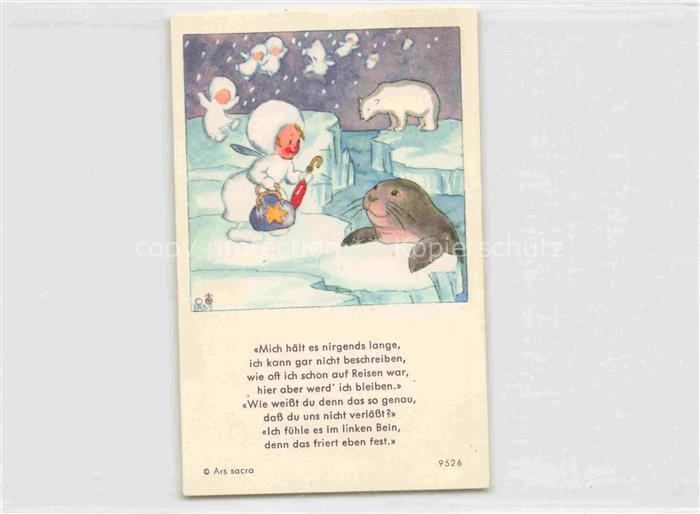 IBM BOHATTA-MORPURGO Ida (1900-1992) Kuenstlerkarte Nr. 9526 Eisbaer