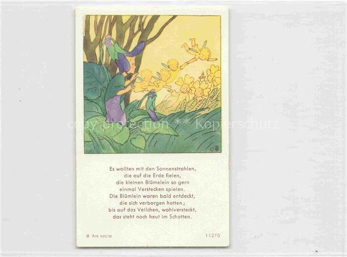 IBM BOHATTA-MORPURGO Ida (1900-1992) Kuenstlerkarte Nr. 11270 Sonnenstrahlen Blu